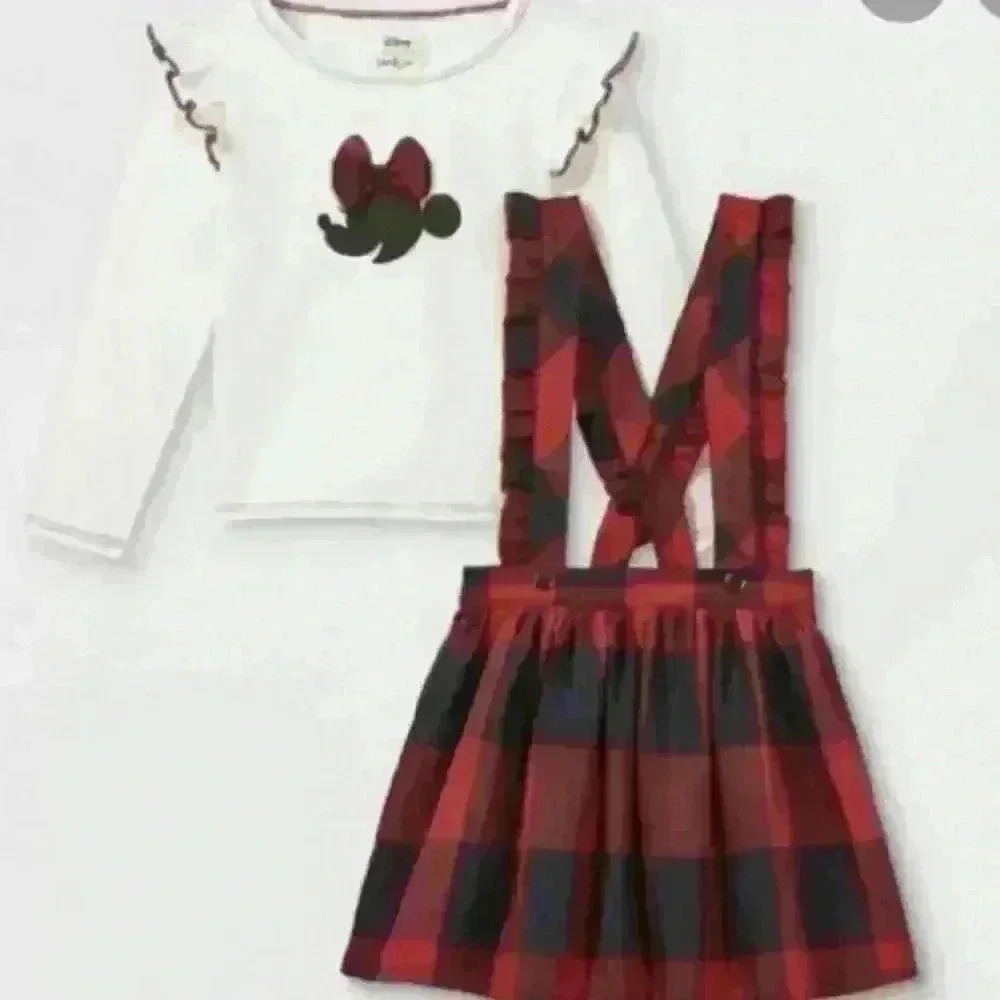 Disney x Pippa & Julie 2 piece holiday plaid outfit